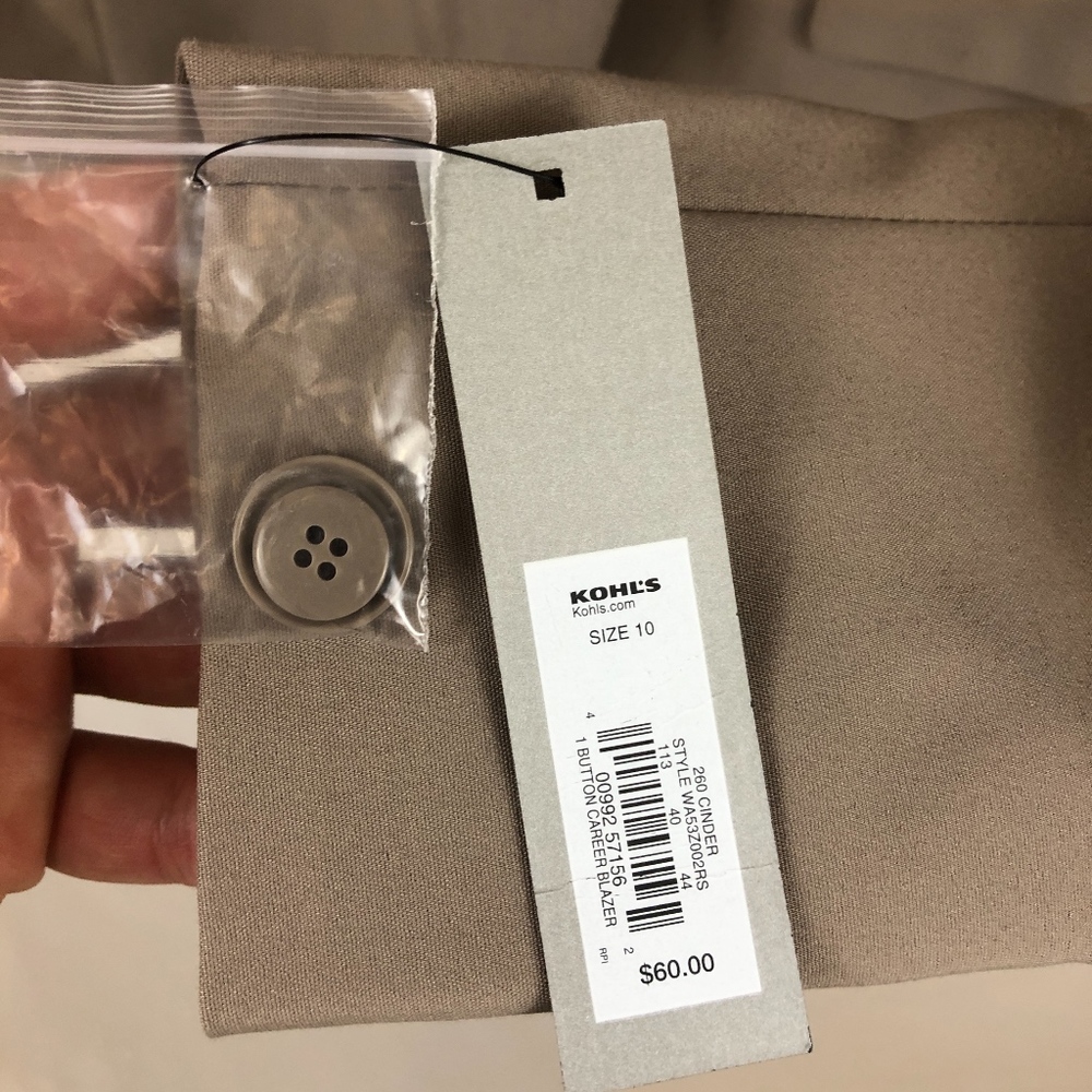 Apt. 9 | *NEW* Women's Tan Suit Jacket sz 10 - Picture 6 of 7